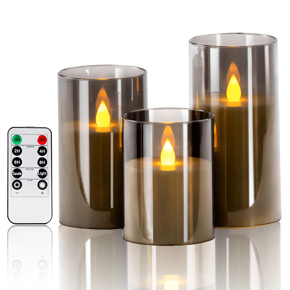 Vela LED decorativa con temporizador remoto para hogar - imagen 5