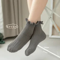 Calcetines de bebé con encaje y volantes vintage para otoño e invierno