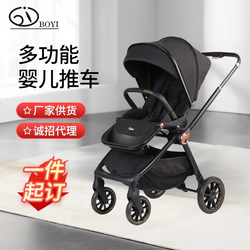 Carrito bebé ligero plegable 4 ruedas reclinable - imagen 4