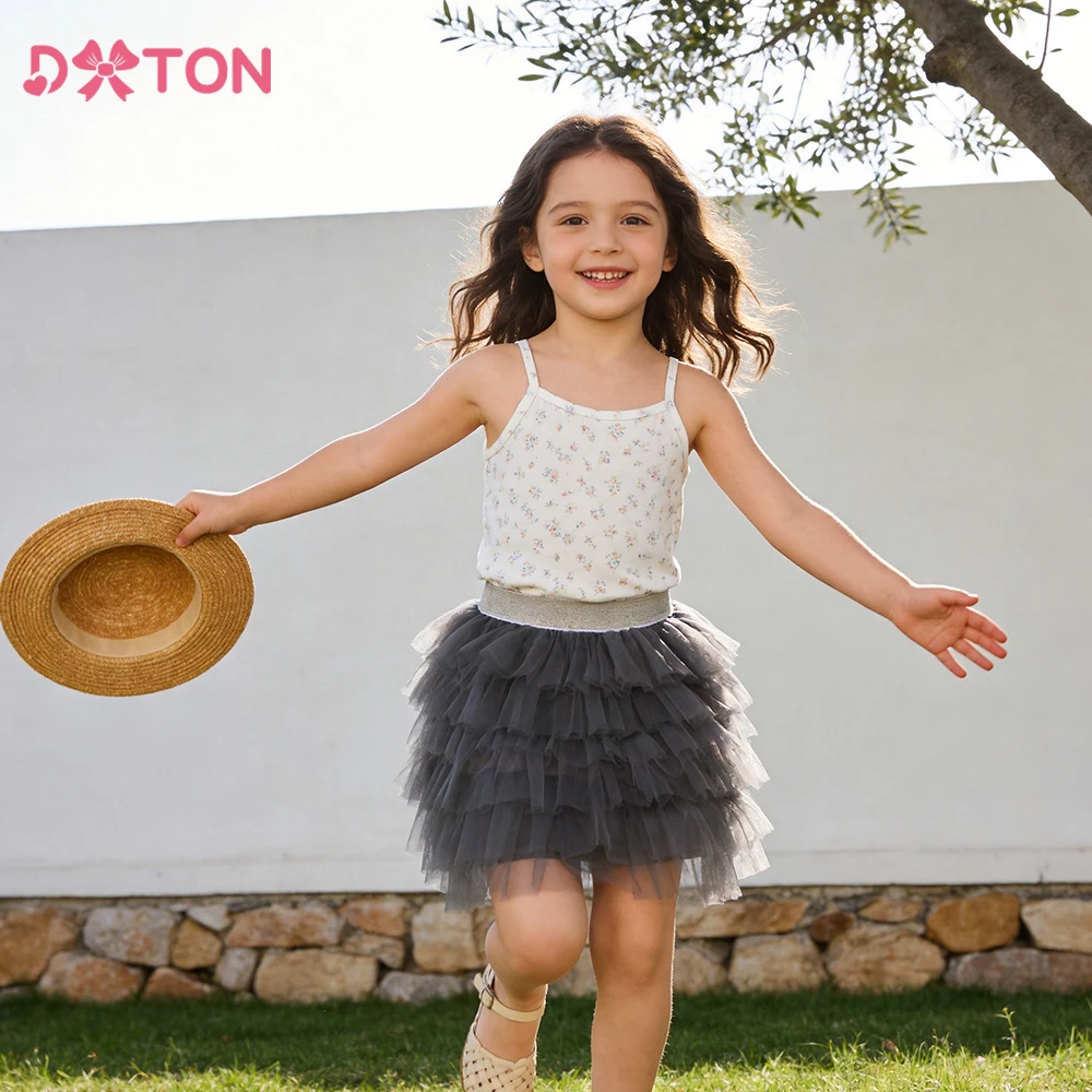 DXTON Falda tutú con volantes de tul para niñas - imagen 3