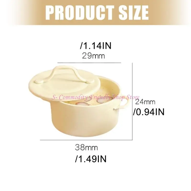 Accesorio para casa de muñecas: crema champiñones miniatura artesanal - imagen 5