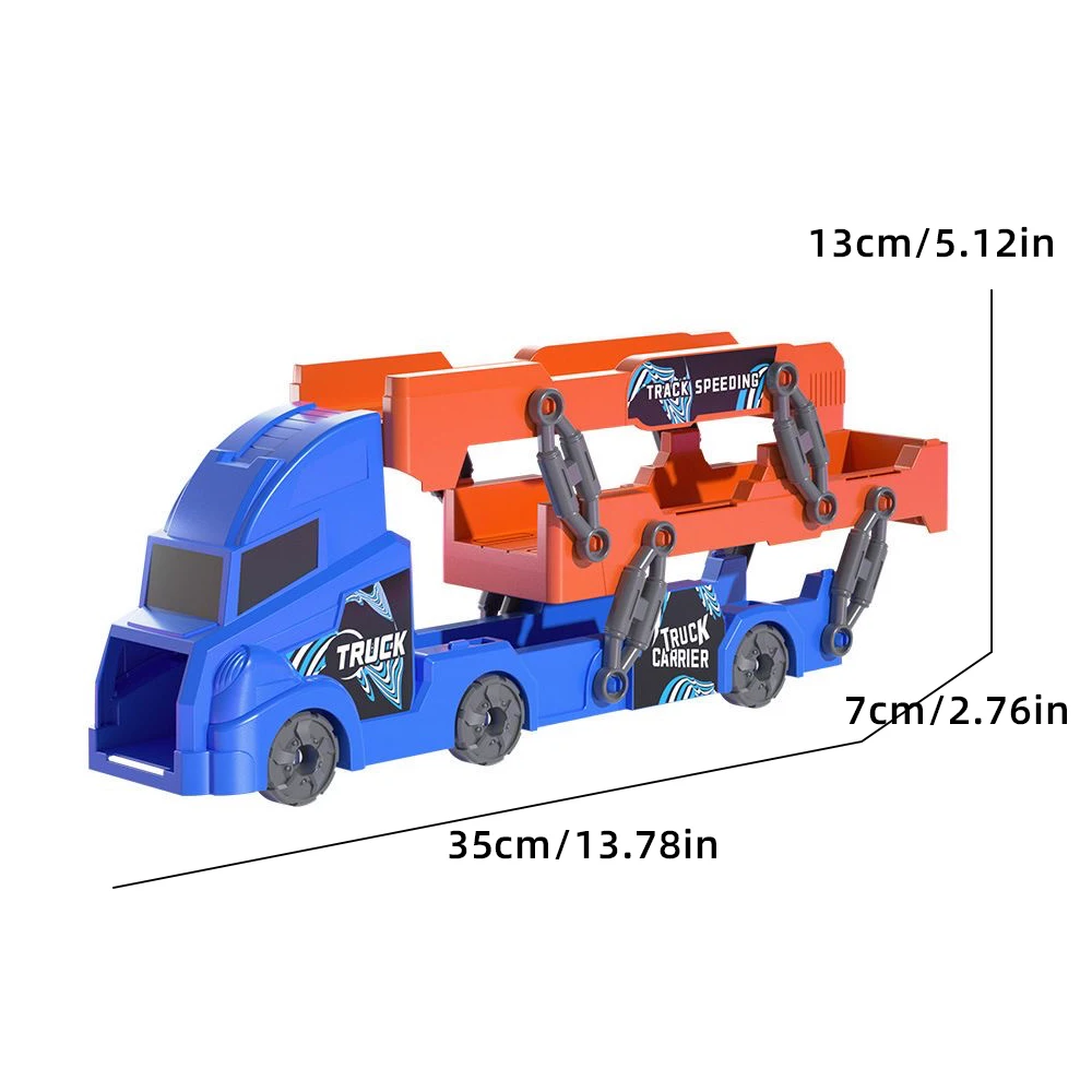 Coche de juguete transformable plegable con contenedor y taxi - imagen 3