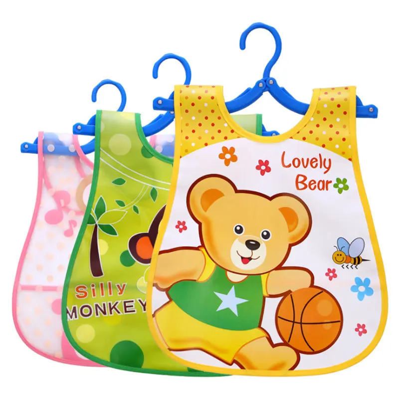 Baberos ajustables impermeables de EVA para bebés con dibujos - imagen 4