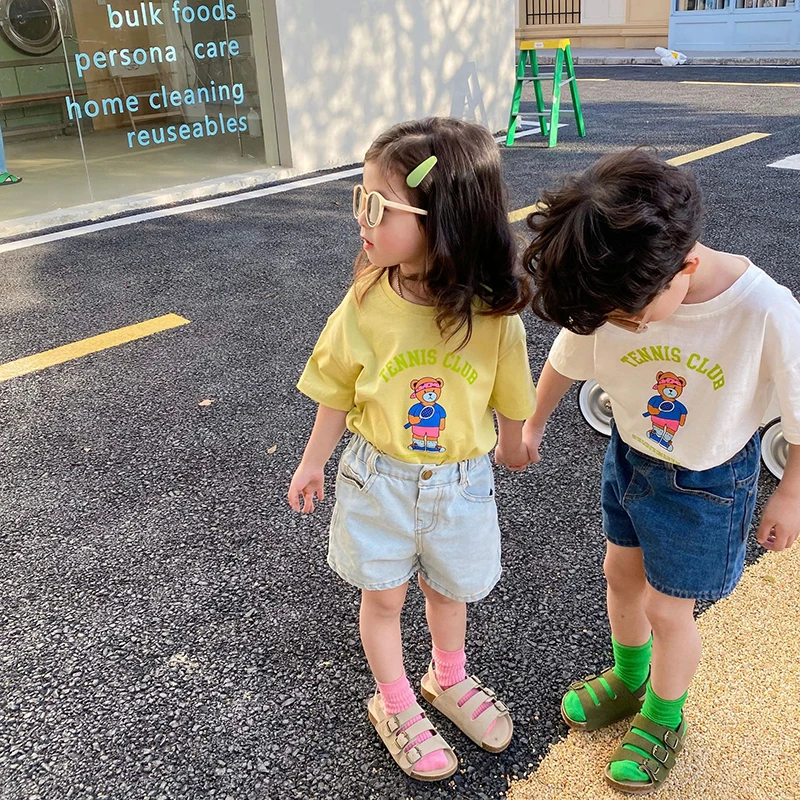 Camiseta manga corta alfabeto algodón niños – Milangel verano - imagen 4