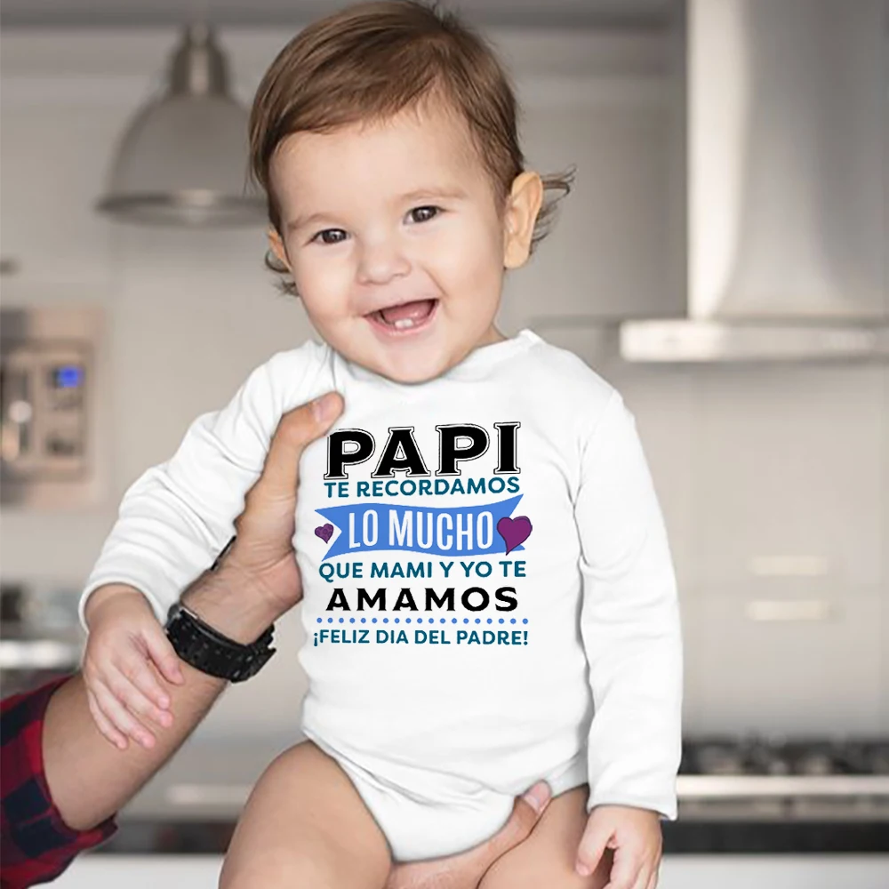Body Bebé Con Estampado Español - Manga Larga Para Recién Nacido