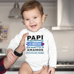Body Bebé Con Estampado Español - Manga Larga Para Recién Nacido