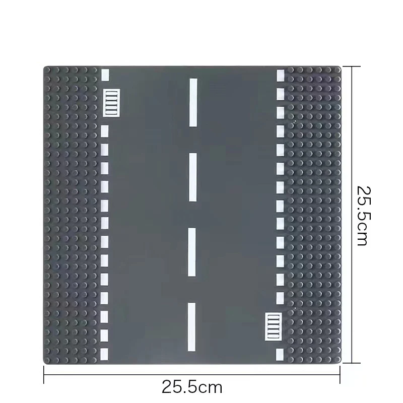 Base de bloques para ciudad: carreteras y cruces para niños educativos
