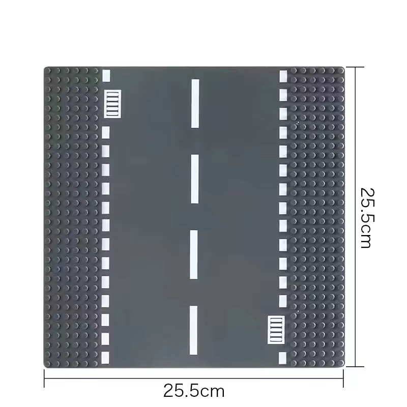Base de bloques para ciudad: carreteras y cruces para niños educativos