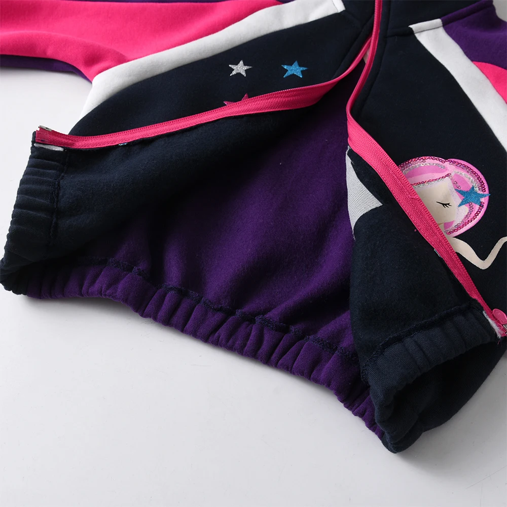 DXTON Chaqueta deportiva con cremallera y estampado de sirena - imagen 3