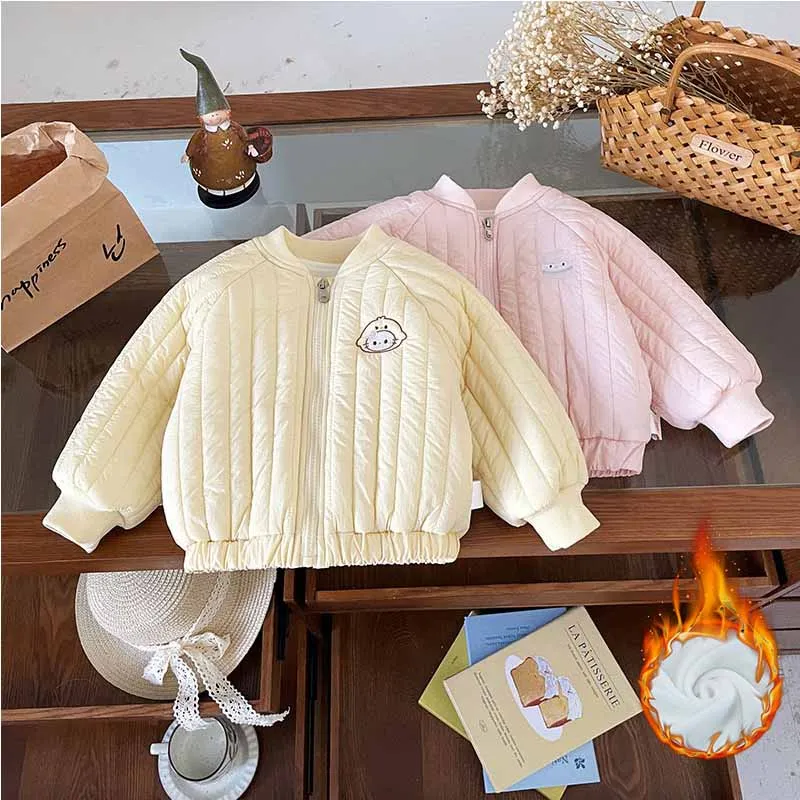 Abrigo de invierno acolchado con cremallera para niño