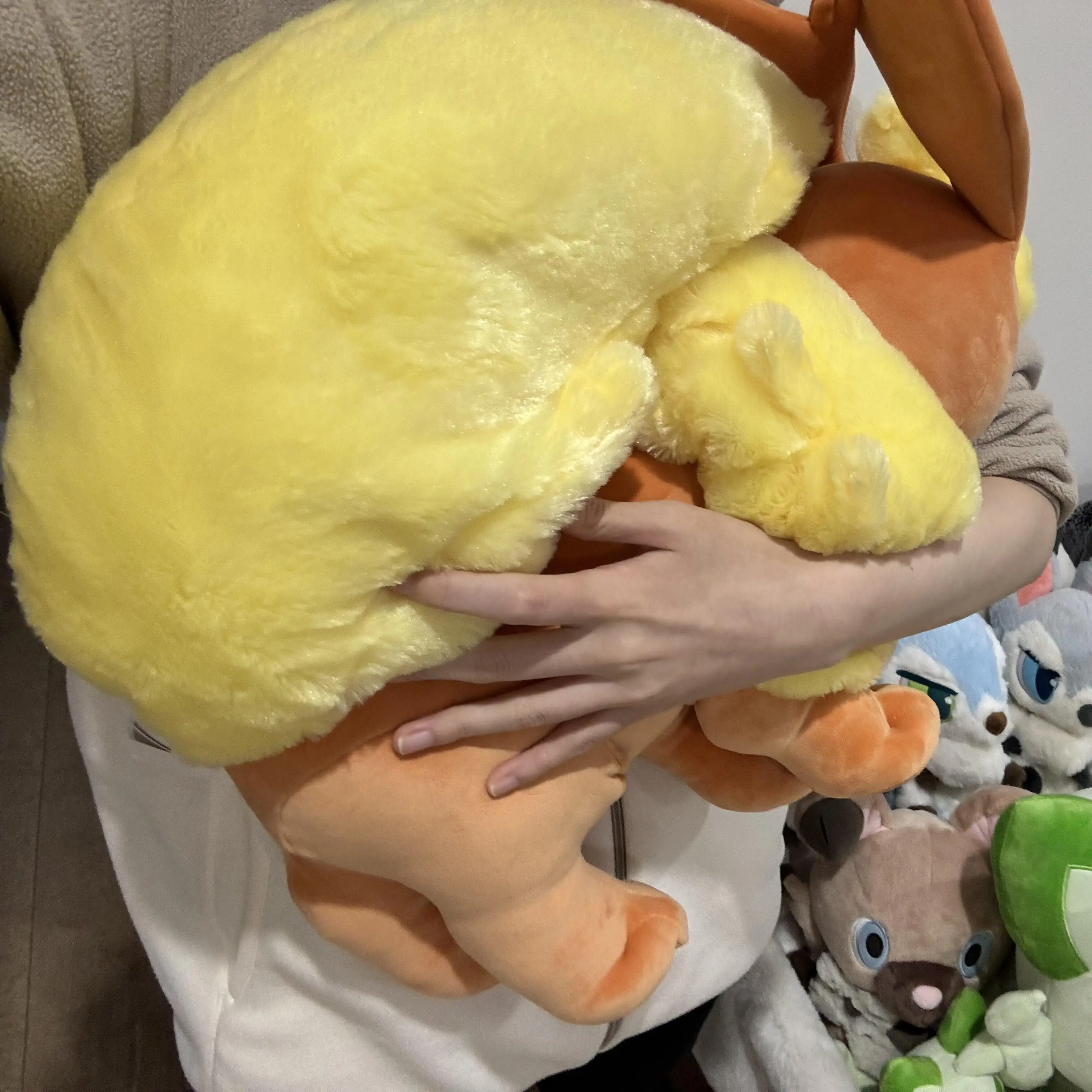 Peluche Pokémon Evoli Flareon dormilón suave para niños, regalo - imagen 2