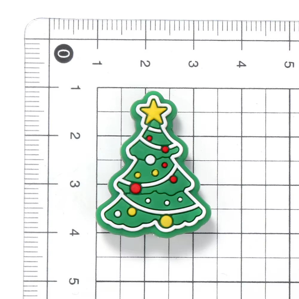 Cuentas de silicona con forma de árbol de Navidad
