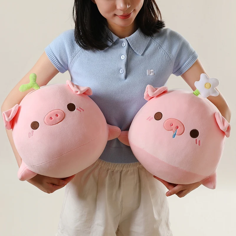 Peluche cerdito rosa relleno de algodón, dibujos animados - imagen 5