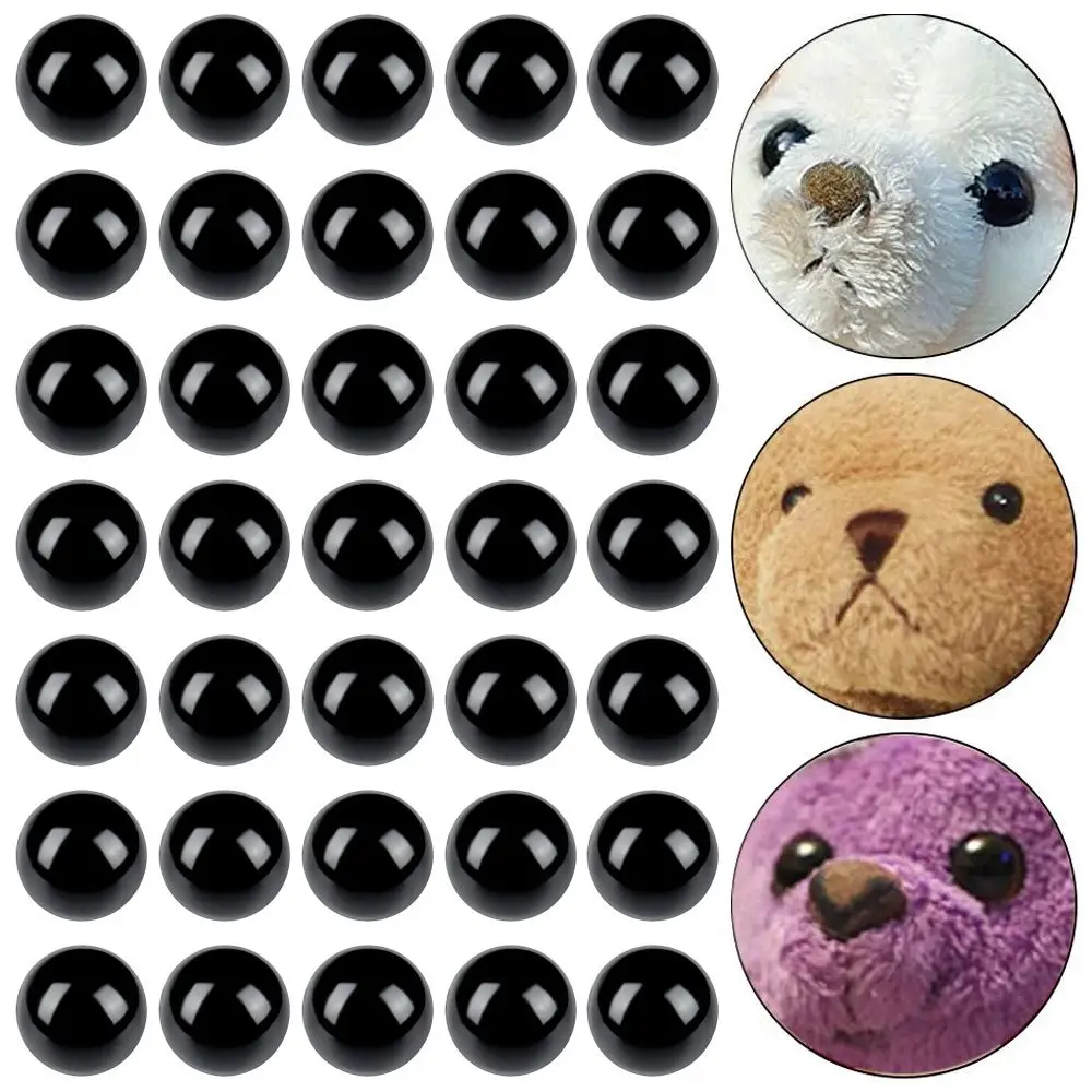 Ojos negros de plástico para peluches