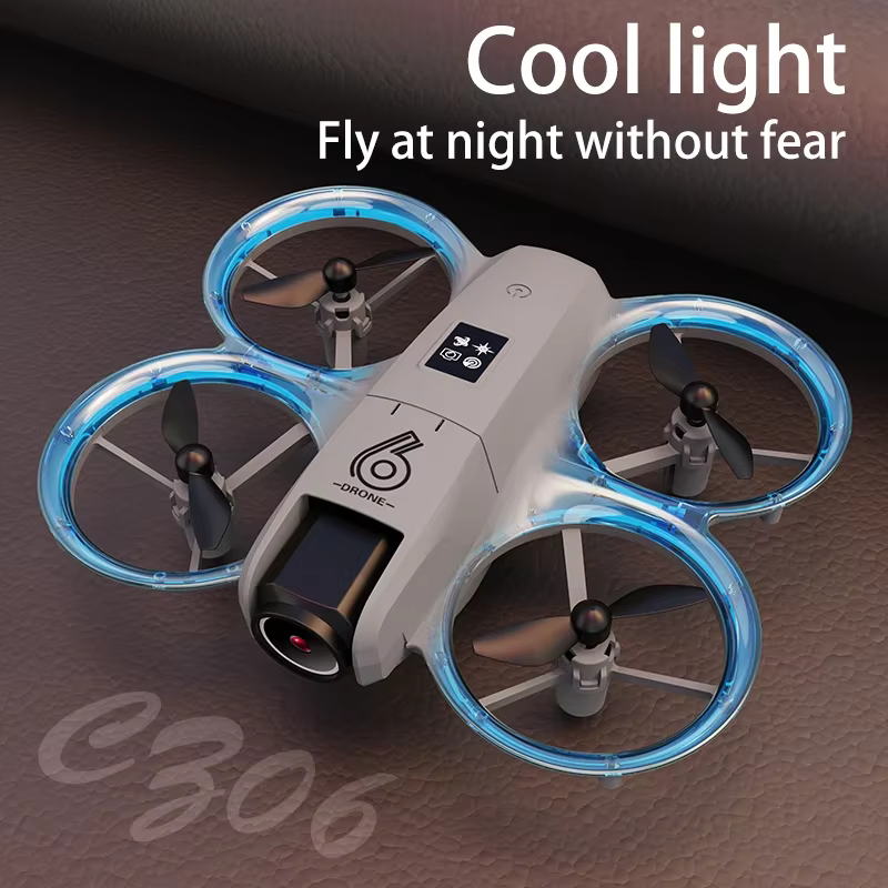 Drón con cámara 4K mini CZ06 UFO FPV WiFi con mando y luces - imagen 2