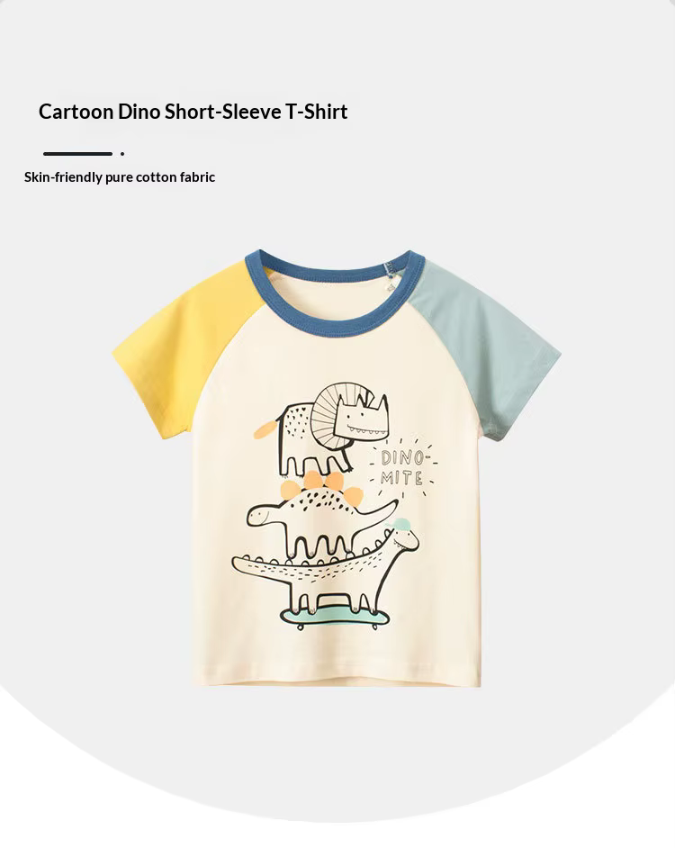 Camiseta infantil estilo coreano con dibujos animados