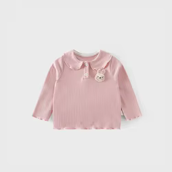 MILANCEL Camisa de otoño para niño con estampado conejito 3D