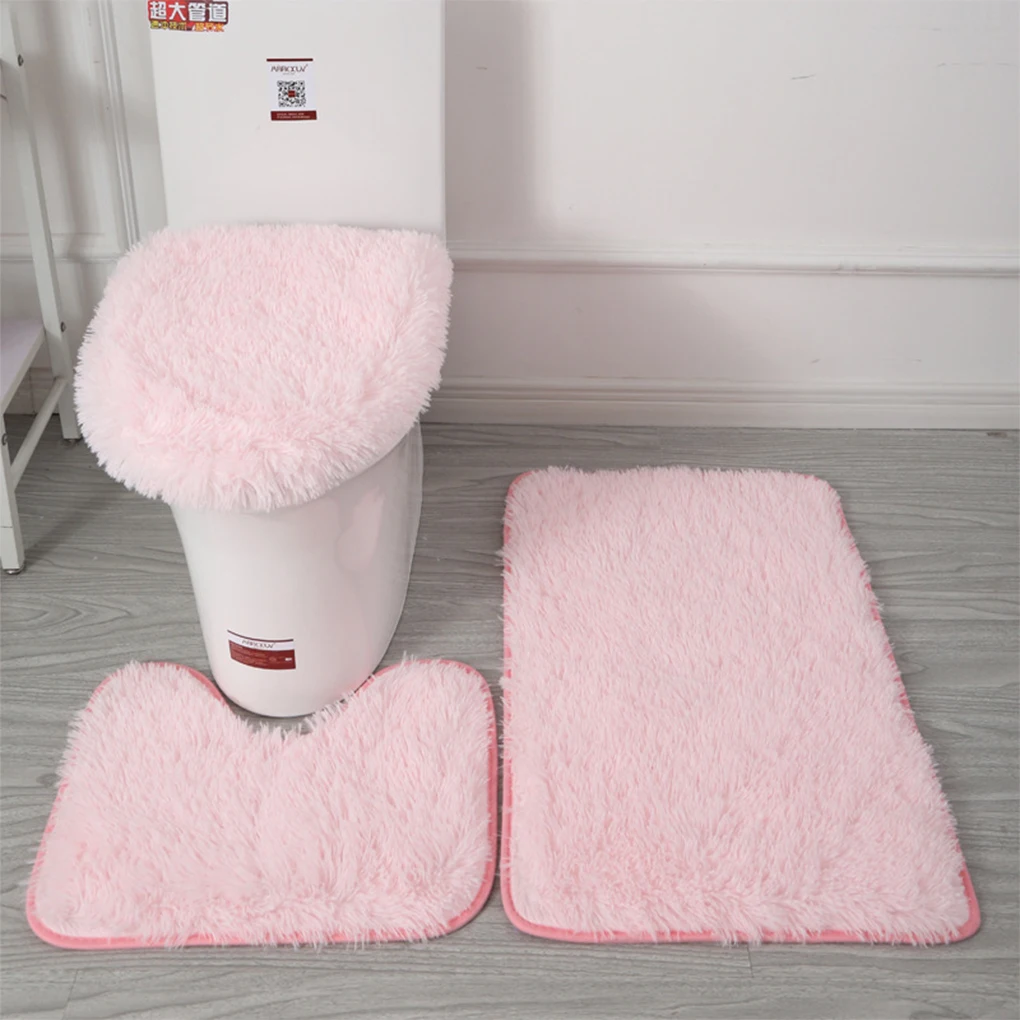 Alfombras antideslizantes amarillas para baño, conjunto esponjoso - imagen 5