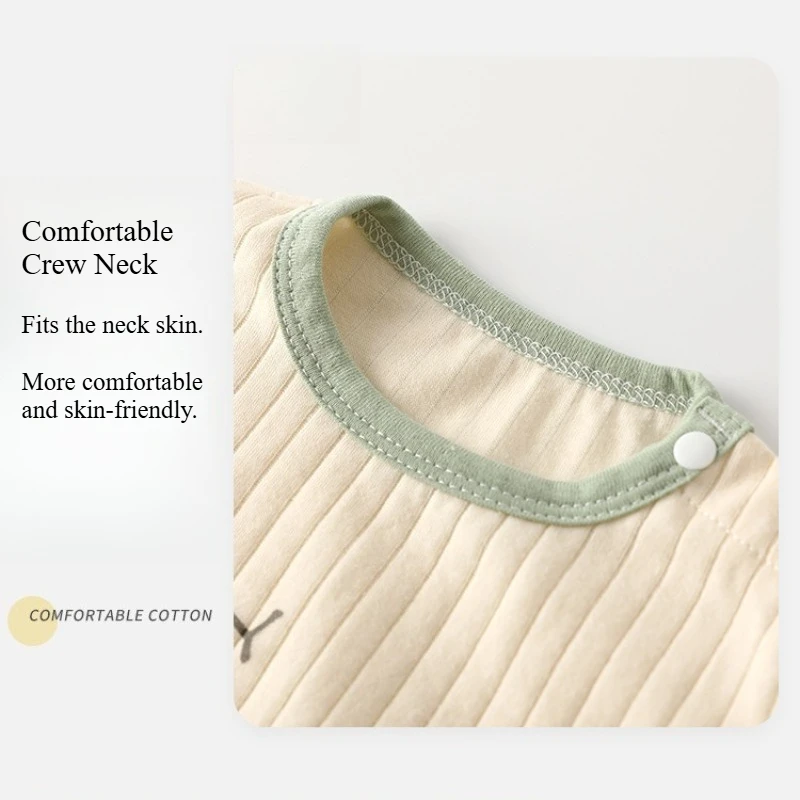 Pijama bebé otoño cintura alta protección vientre estampado animal - imagen 2