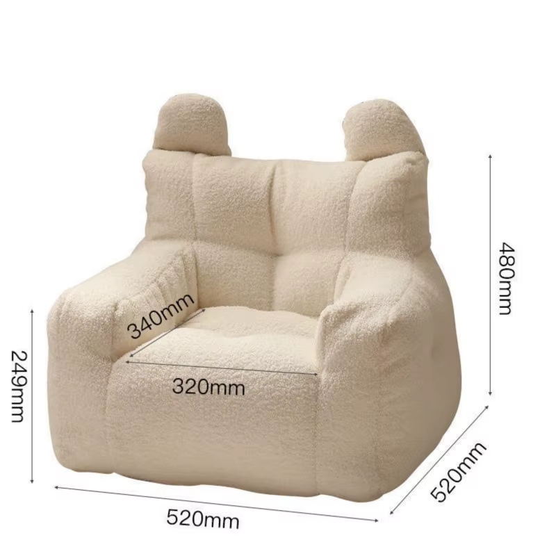 LazyChild Sofá infantil con diseño animado y tela de terciopelo suave - imagen 4