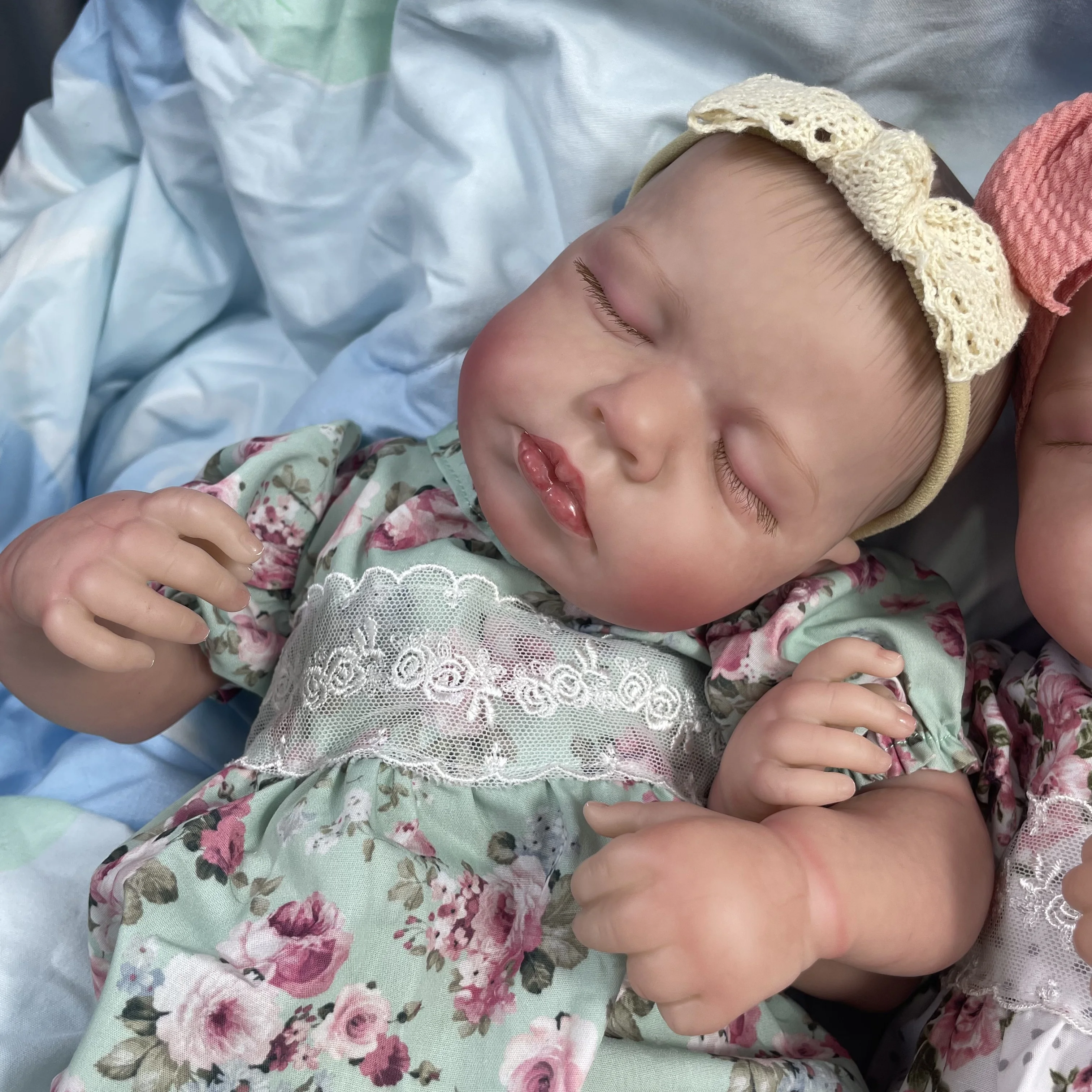 LouLou Twins Girl Muñeca Reborn 50 cm silicona realista para niñas - imagen 2