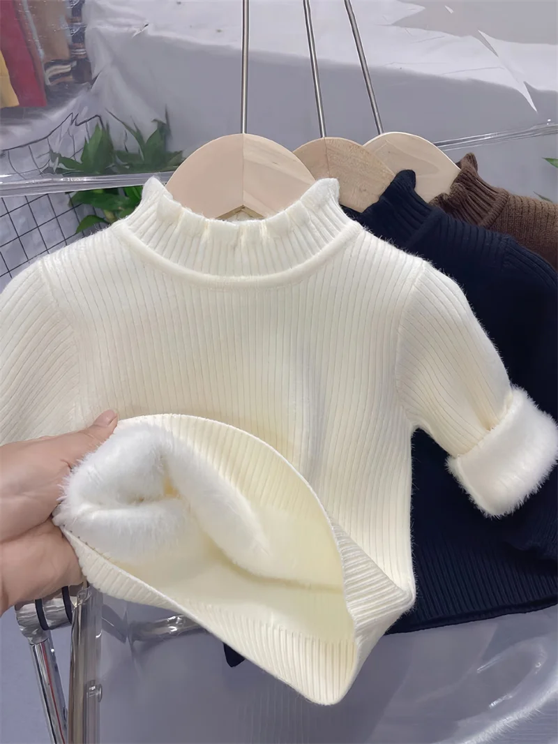 Jersey de lana infantil manga larga cálido para invierno - imagen 2
