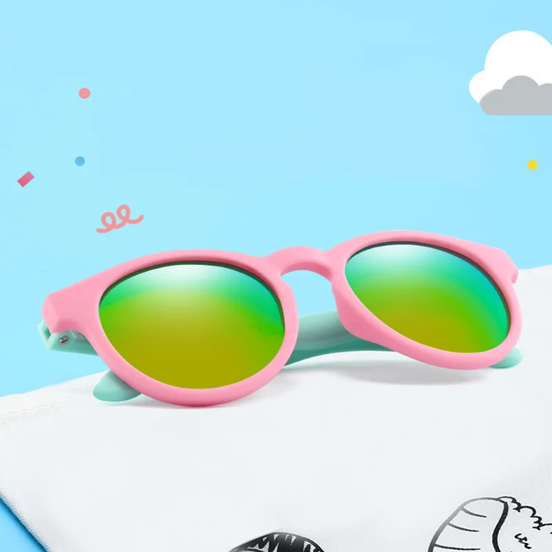Gafas de sol para niños de silicona polarizadas, redondas - imagen 4