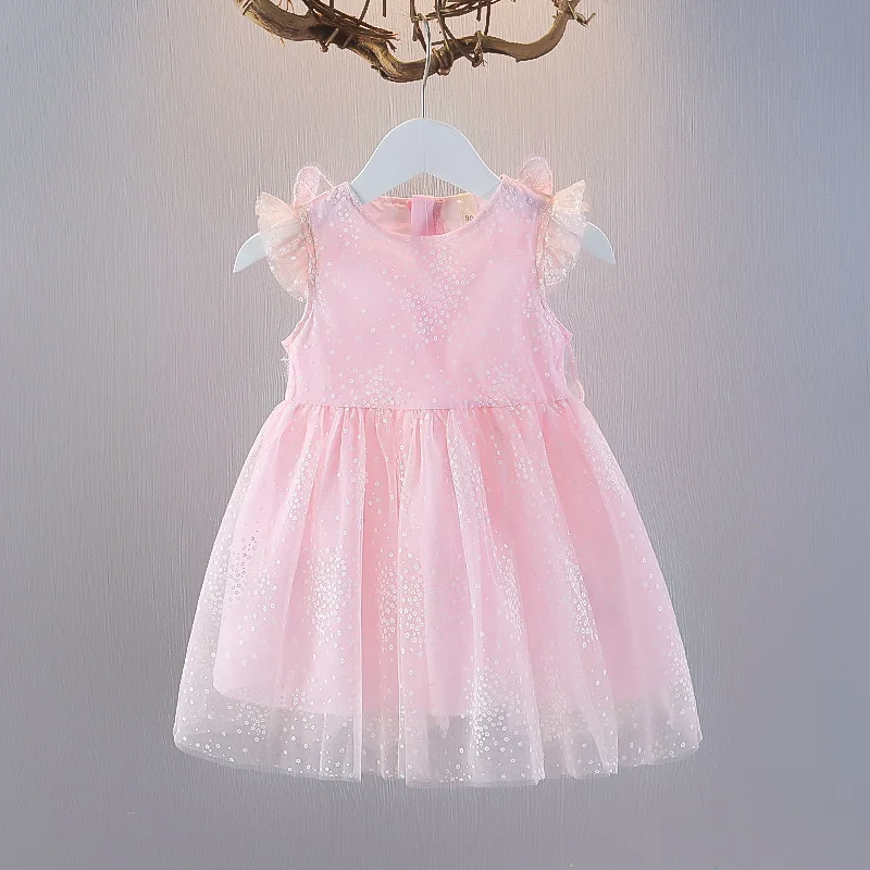 Vestido infantil con alas de mariposa y lunares – 1–6 años para niñas - imagen 5