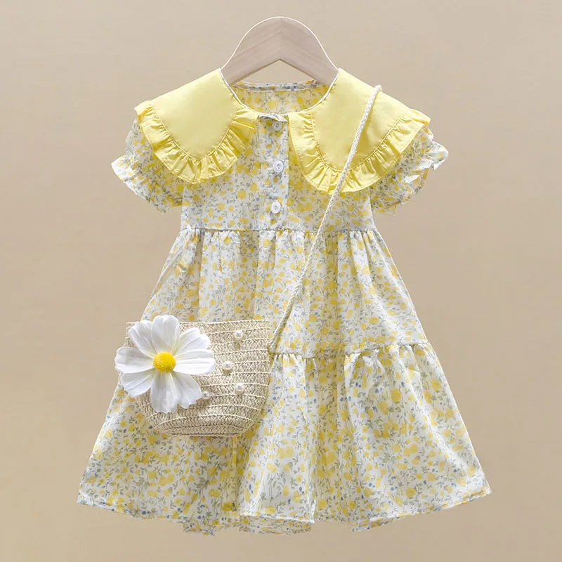 Vestido floral verano niña estilo fiesta – tejido ligero