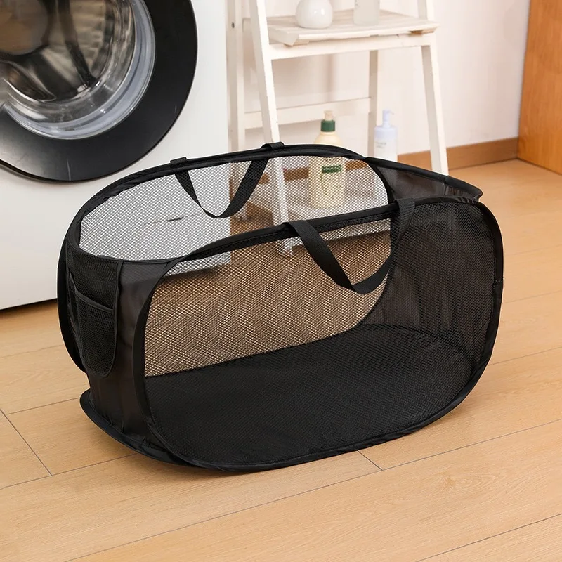 Cesta de ropa plegable de rejilla para lavandería y juguetes - imagen 3