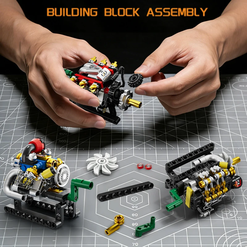 Bloques de construcción educativos con motor turbo infantil - imagen 5