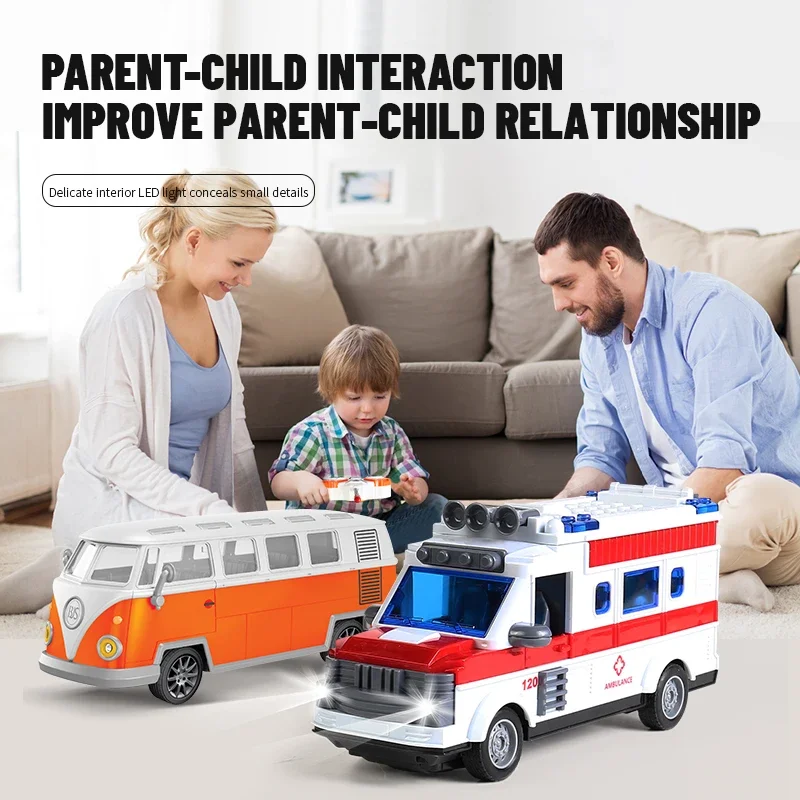 Autobús escolar teledirigido de doble planta para niños - imagen 3