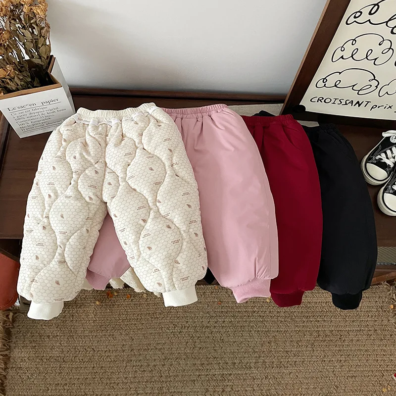 Pantalones acolchados de invierno para niños y niñas, térmicos - imagen 5