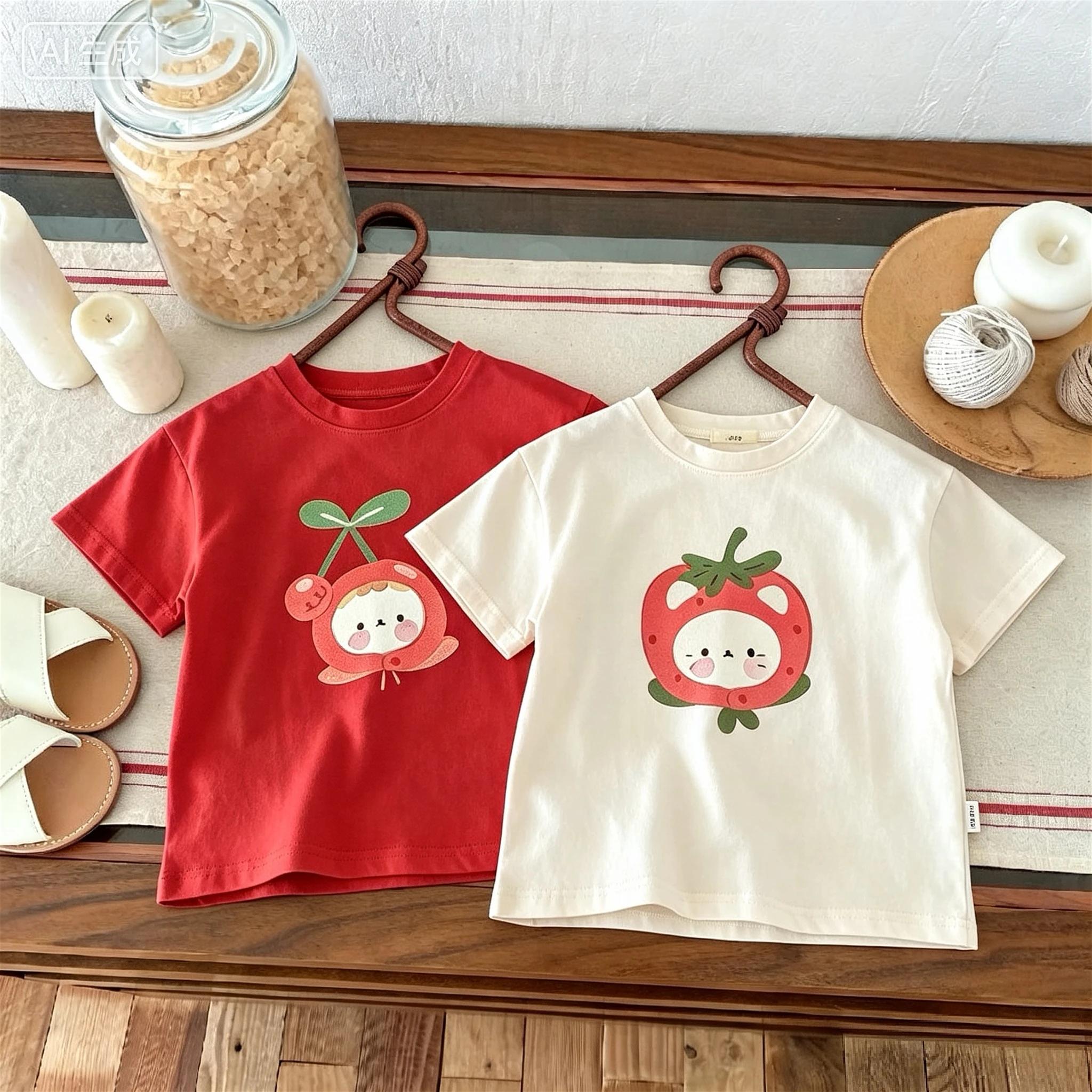 Camisetas de algodón manga corta para niños – Verano con dibujo - imagen 2