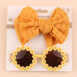 Gafas de sol bebé con diadema, lazo y banda elástica para cabello