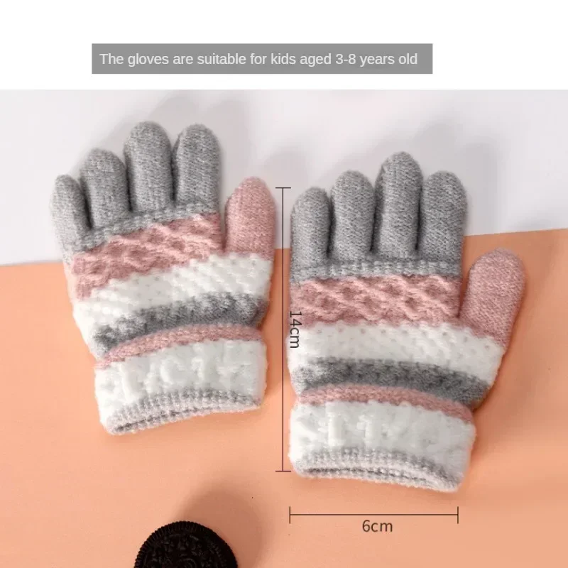 Guantes de bebé en punto con dedos completos para invierno y otoño - imagen 4