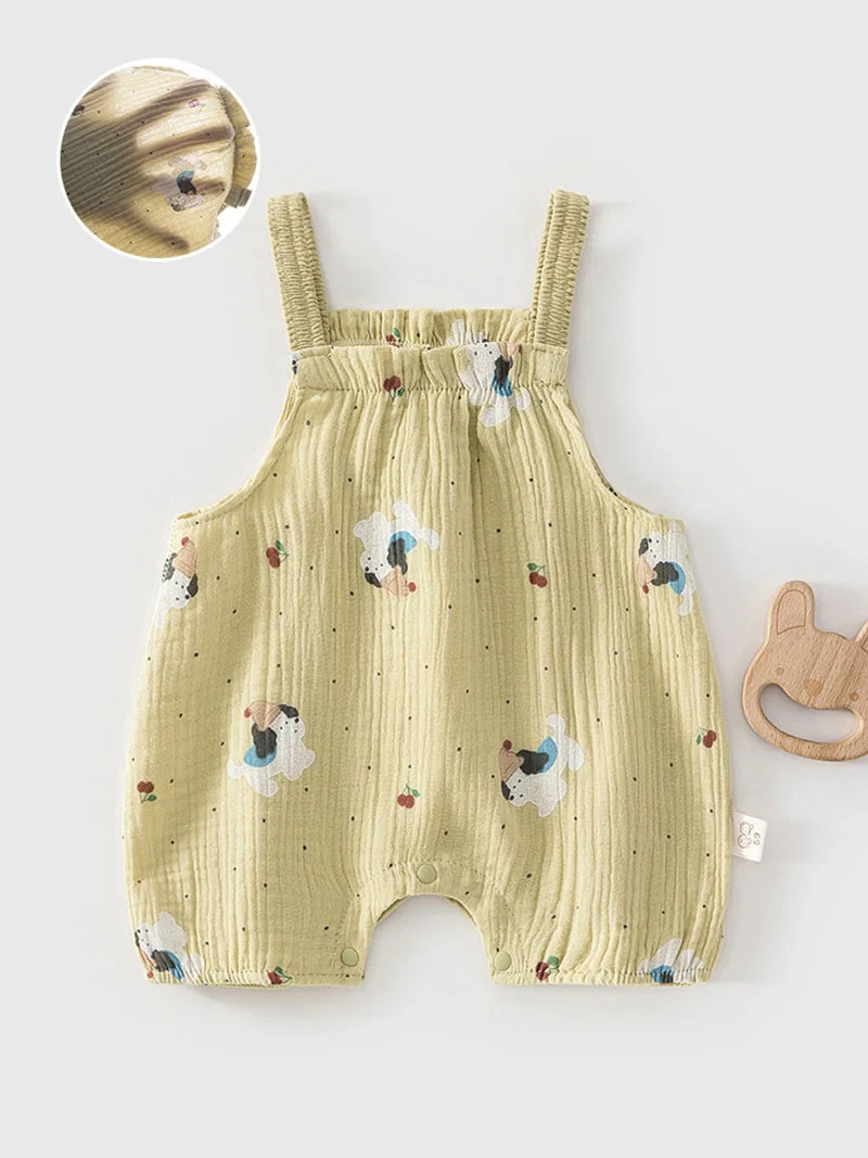 Pelele sin tirantes verano para bebé con estampado de perritos - imagen 4