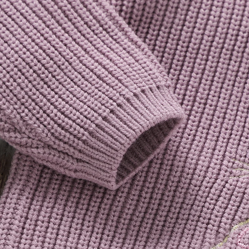 Jersey de punto de lana para bebés – Manga larga suave y cuello redondo para invierno - imagen 4