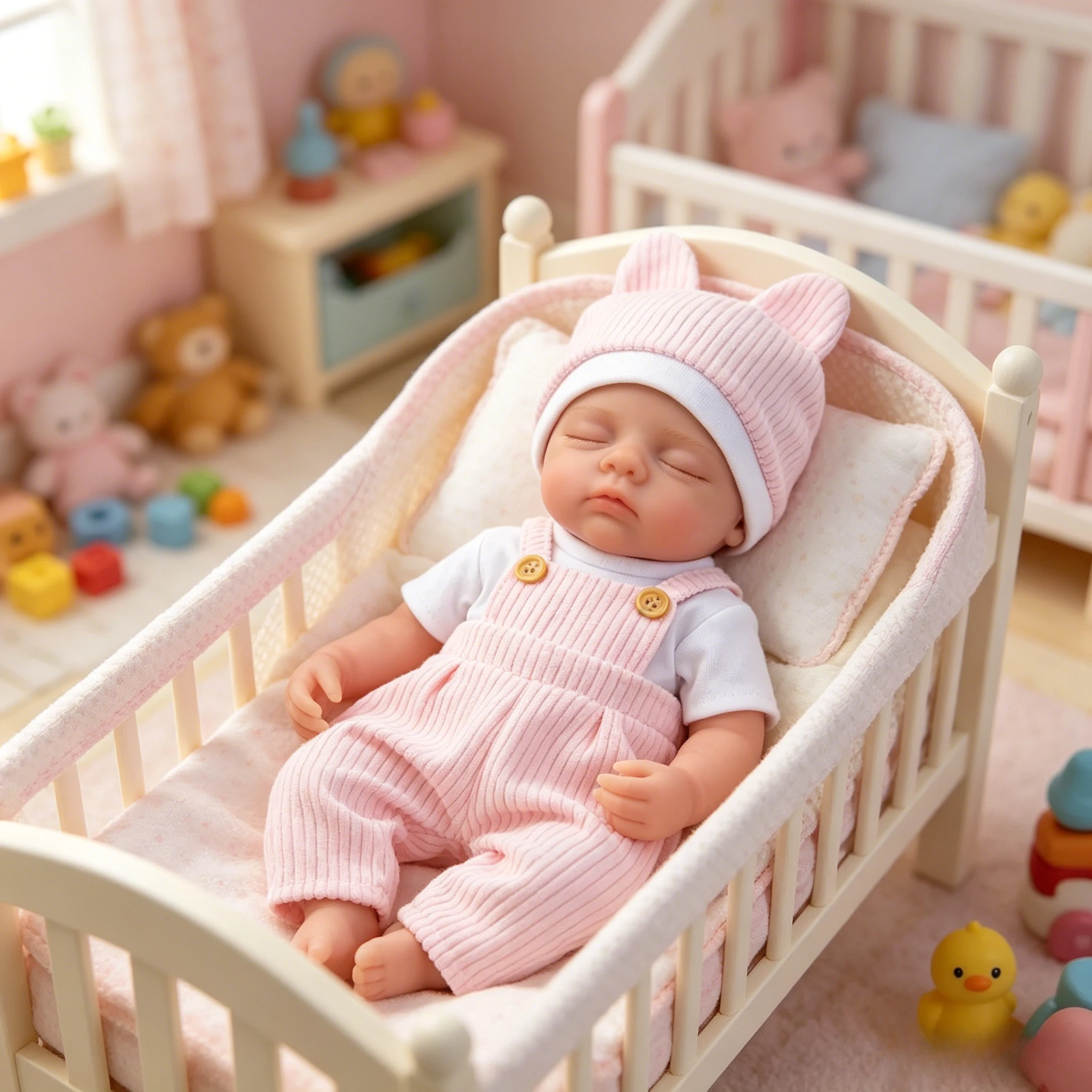 Muñeca reborn NPK bebé prematuro de ojos abiertos, realista