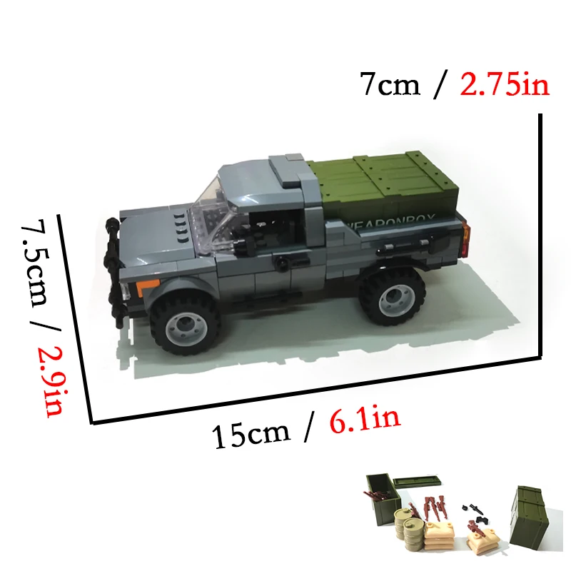 Camioneta todoterreno de bloques para niños – Juguete DIY