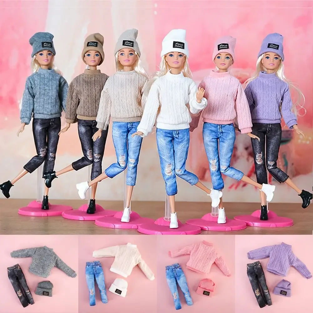 Conjunto muñeca para niña: sombrero, jersey y pantalón de juego - imagen 4