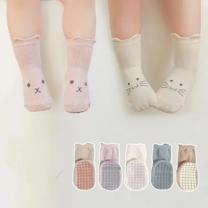 Calcetines antideslizantes para primer andador de bebé con animales - imagen 5