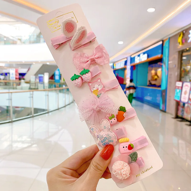 Pinzas de tela para el pelo de bebé – Set de 5 unidades estilo princess - imagen 2
