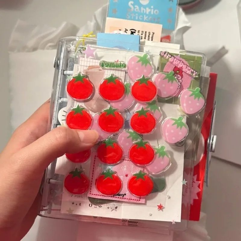 Pegatinas de relieve con fresa y tomate para álbum infantil - imagen 4