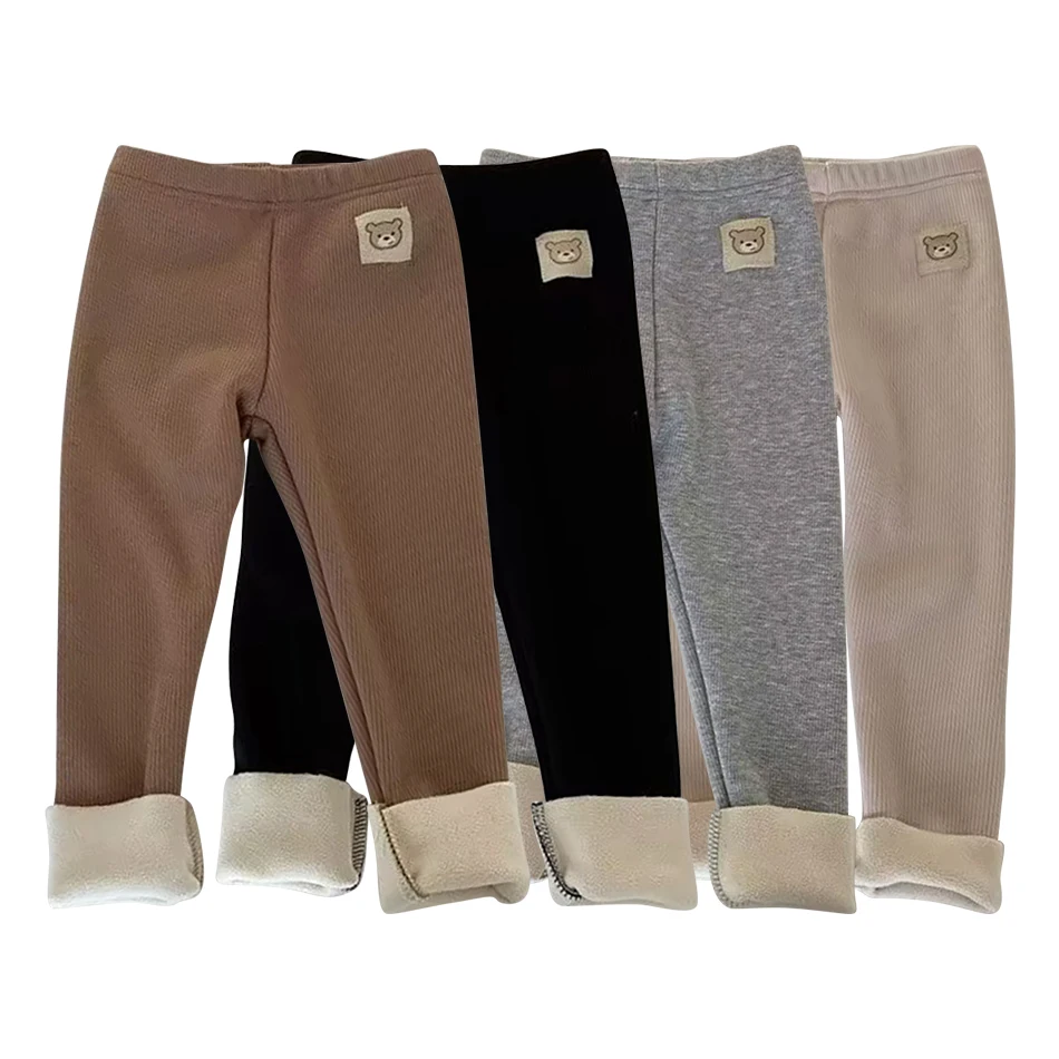 Pantalones de felpa térmica para niño – Estampado de animales invierno - imagen 4