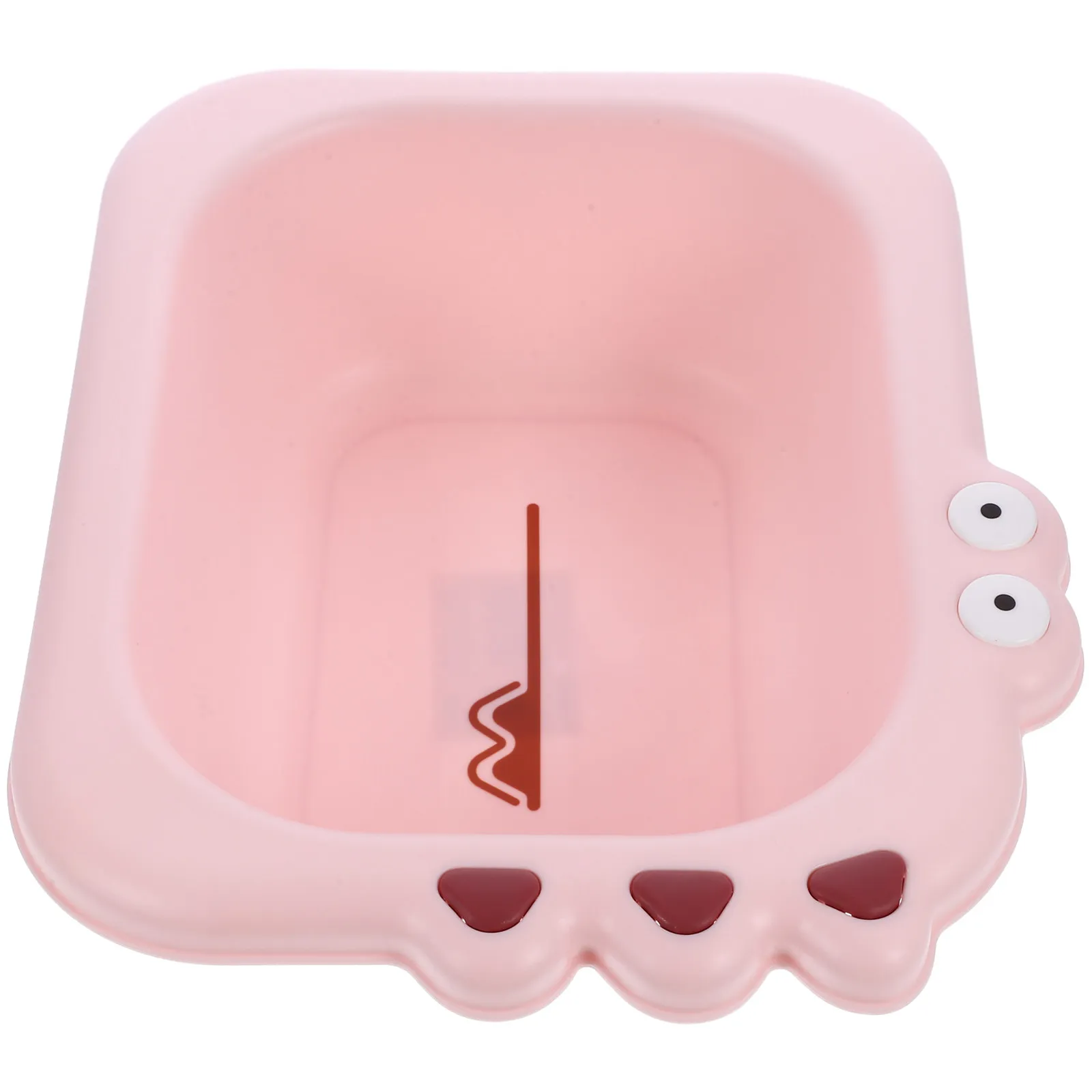 Lavabo rosa para bebé recién nacido con dibujos animados