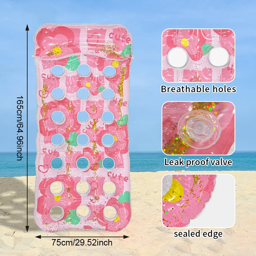Silla flotante inflable para piscina y playa, asiento individual - imagen 5