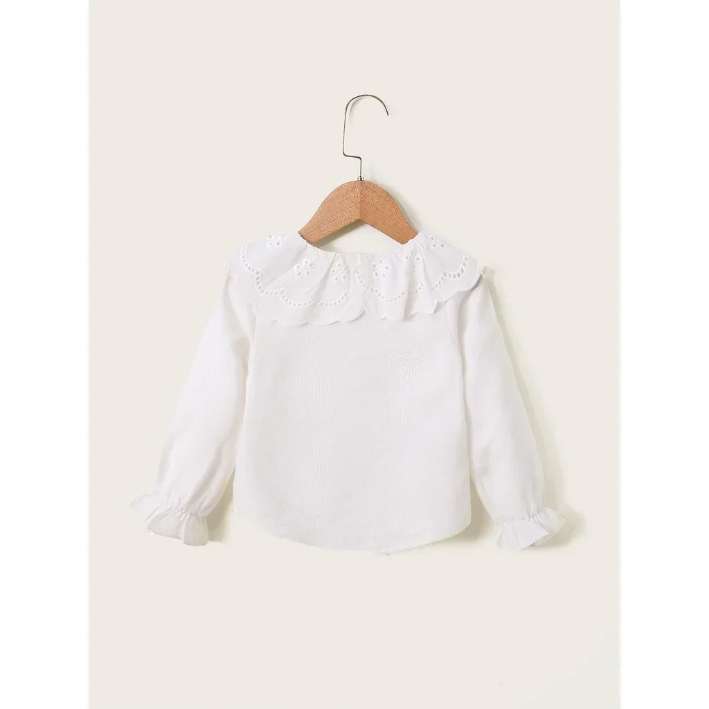 Camiseta manga larga encaje para niña – Estilo coreano primavera otoño - imagen 5