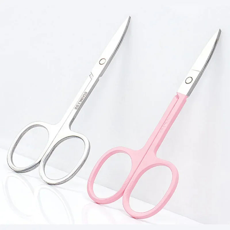 Tijeras para recortar vello de cejas y nariz de acero inoxidable - imagen 3