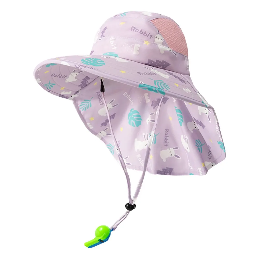 Sombrero de sol transpirable con ala ancha y protección UV infantil